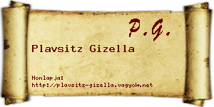 Plavsitz Gizella névjegykártya