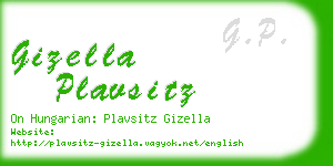 gizella plavsitz business card